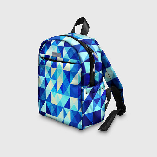 Детский рюкзак Синяя геометрия / 3D-принт – фото 3