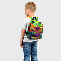 Детский рюкзак Неоновые разводы, цвет: 3D-принт — фото 2