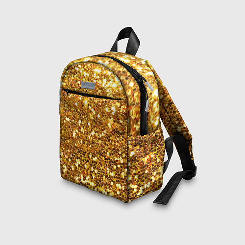 Детский рюкзак Золотое мерцание / 3D-принт – фото 3