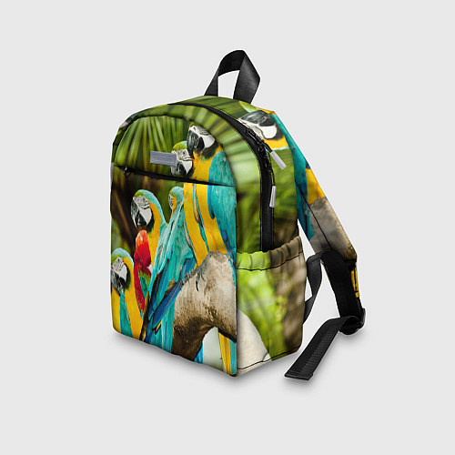 Детский рюкзак Попугаи на ветке / 3D-принт – фото 3