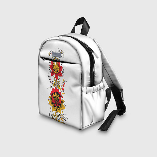 Детский рюкзак Хохлома: цветы / 3D-принт – фото 3