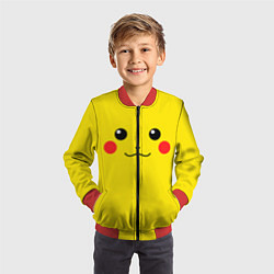 Бомбер детский Happy Pikachu, цвет: 3D-красный — фото 2