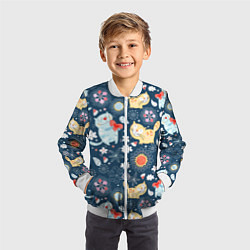 Бомбер детский Котята, цвет: 3D-белый — фото 2