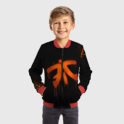 Бомбер детский Fnatic: Black collection, цвет: 3D-красный — фото 2