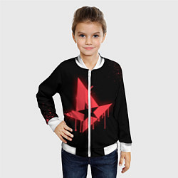 Бомбер детский Astralis: Black collection, цвет: 3D-белый — фото 2
