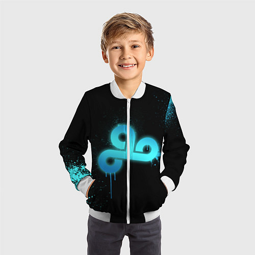 Детский бомбер Cloud 9: Black collection / 3D-Белый – фото 3