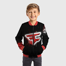 Бомбер детский FaZe Clan: Black collection, цвет: 3D-красный — фото 2