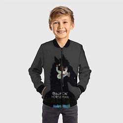 Бомбер детский Bojack Horseman, цвет: 3D-черный — фото 2