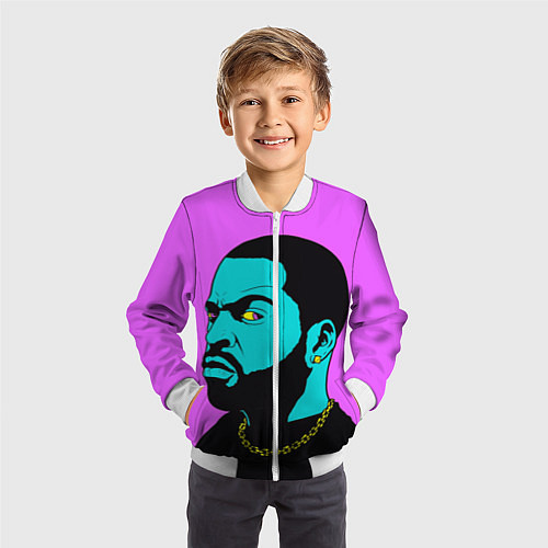 Детский бомбер Ice Cube: Neon colour / 3D-Белый – фото 3