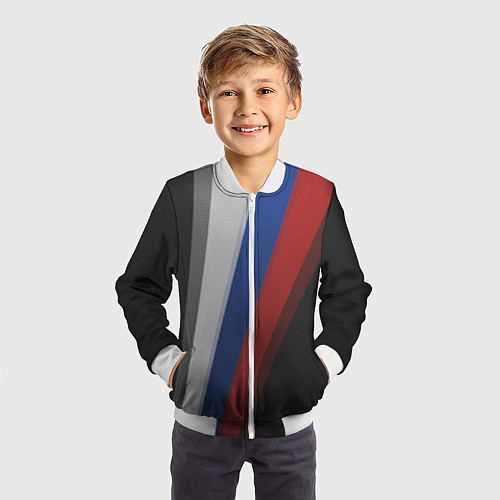 Детский бомбер Sport Russia / 3D-Белый – фото 3