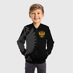Бомбер детский Russia - Black collection, цвет: 3D-черный — фото 2