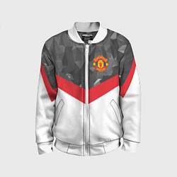 Бомбер детский Man United FC: Grey Polygons, цвет: 3D-белый