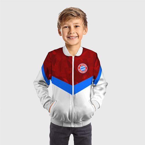 Детский бомбер Bayern FC: Sport / 3D-Белый – фото 3