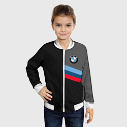 Бомбер детский BMW БМВ, цвет: 3D-белый — фото 2