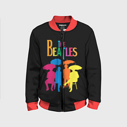 Бомбер детский The Beatles: Colour Rain, цвет: 3D-красный