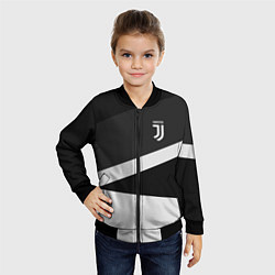 Бомбер детский FC Juventus: Sport Geometry, цвет: 3D-черный — фото 2