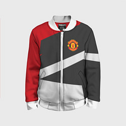 Бомбер детский FC Manchester United: Sport Geometry, цвет: 3D-белый