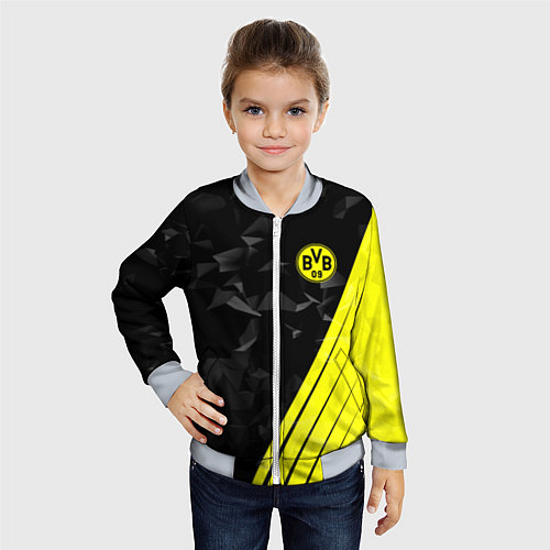 Детский бомбер FC Borussia Dortmund: Abstract / 3D-Серый – фото 4