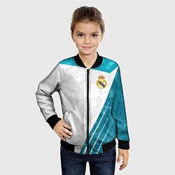 Бомбер детский FC Real Madrid: Abstract, цвет: 3D-черный — фото 2