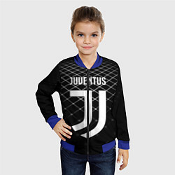 Бомбер детский FC Juventus: Black Lines, цвет: 3D-синий — фото 2