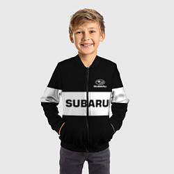 Бомбер детский Subaru: Black Sport, цвет: 3D-черный — фото 2