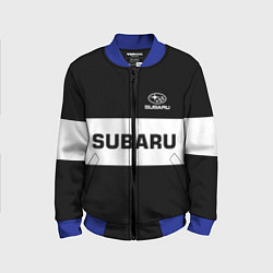 Бомбер детский Subaru: Black Sport, цвет: 3D-синий