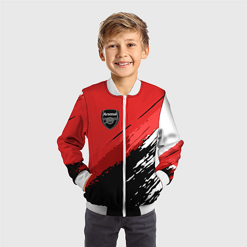 Детский бомбер FC Arsenal: Original / 3D-Белый – фото 3
