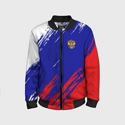 Бомбер детский RUSSIA SPORT, цвет: 3D-черный