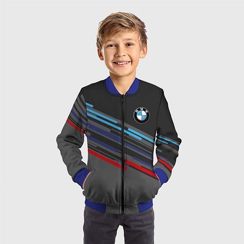 Детский бомбер BMW BRAND COLOR / 3D-Синий – фото 3