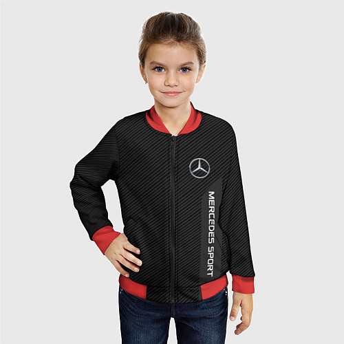 Детский бомбер Mercedes AMG: Sport Line / 3D-Красный – фото 4