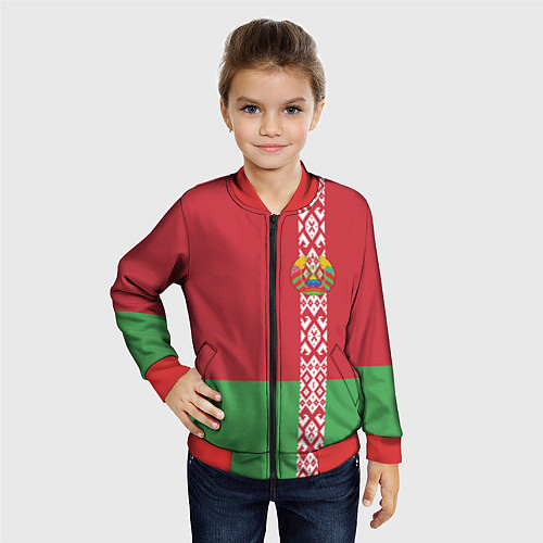 Детский бомбер Беларусь / 3D-Красный – фото 4