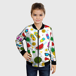 Бомбер детский Летний стиль, цвет: 3D-черный — фото 2