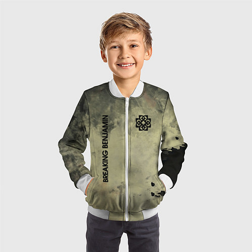 Детский бомбер Breaking Benjamin / 3D-Белый – фото 3
