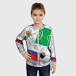 Бомбер детский Русский футбол, цвет: 3D-серый — фото 2
