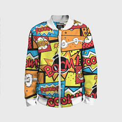 Бомбер детский Boom Pop Art, цвет: 3D-белый