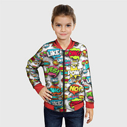 Бомбер детский Pop art Fashion, цвет: 3D-красный — фото 2
