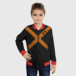 Бомбер детский KATSUKI BAKUGOU полосы, цвет: 3D-красный — фото 2