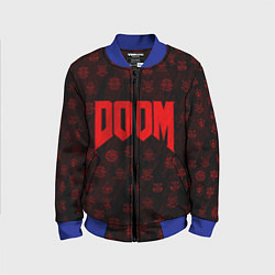 Бомбер детский DOOM: Hellish signs, цвет: 3D-синий