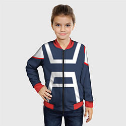 Бомбер детский MHA U A SCHOOL, цвет: 3D-красный — фото 2