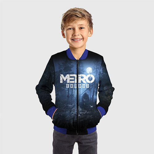 Детский бомбер Metro Exodus: Dark Moon / 3D-Синий – фото 3