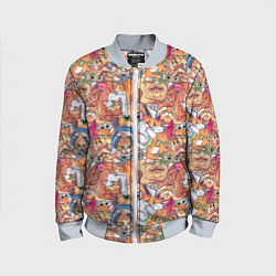 Бомбер детский Котобомбинг, цвет: 3D-серый