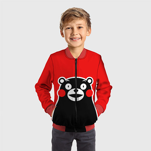 Детский бомбер Kumamon Smile / 3D-Красный – фото 3