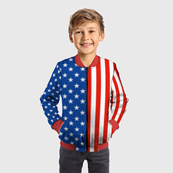 Бомбер детский American Patriot, цвет: 3D-красный — фото 2