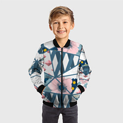 Бомбер детский Нежная геометрия, цвет: 3D-черный — фото 2