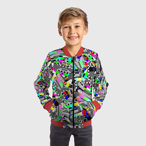 Детский бомбер Экран профилактики / 3D-Красный – фото 3