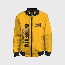 Бомбер детский PUBG: Yellow Fashion, цвет: 3D-черный