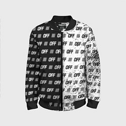 Бомбер детский Off-White: Black & White, цвет: 3D-черный