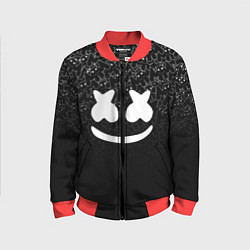 Бомбер детский Marshmello Black, цвет: 3D-красный