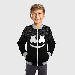 Бомбер детский Marshmello Black, цвет: 3D-серый — фото 2