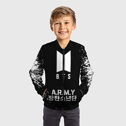 Бомбер детский BTS ARMY, цвет: 3D-черный — фото 2